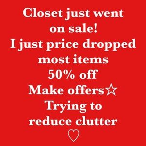 ENTIRE CLOSET ON SALE!